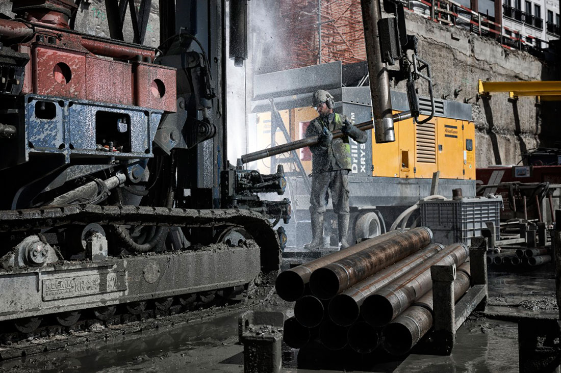 Дизельный компрессор Atlas Copco XRYS 577 CD на шасси